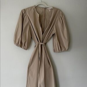 Rebecca Taylor Cream Puff Sleeve Jumpsuit